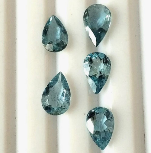 Akvamarín cca 8x5 mm cena za 1 ks
