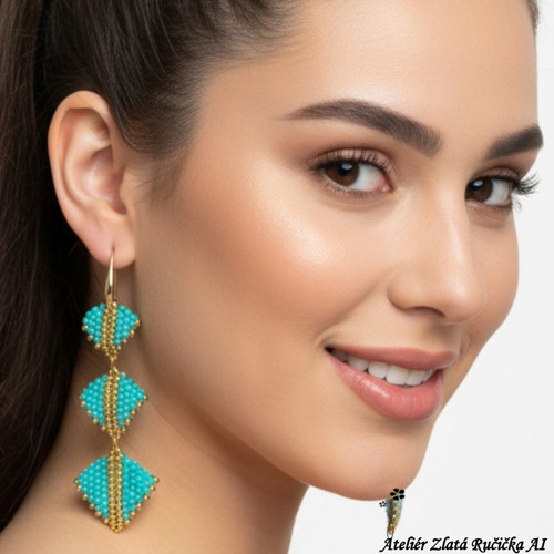 NEFERTITI -dlouhé náušnice z kolekce Ancient Egypt