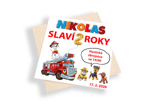 HASIČ - pozvánka na oslavu