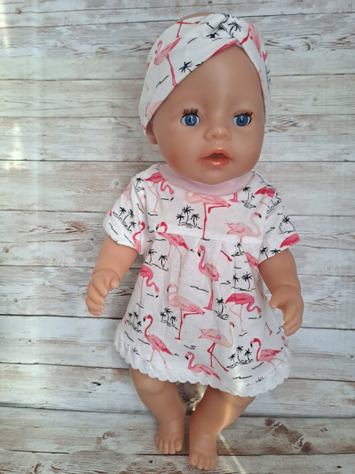 Baby Born 43 cm - Tunika s plameňáky