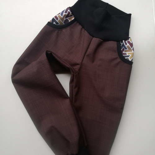 Softs.kalhoty - jaro-podzim -TROJÚHELNÍKY - kapsy