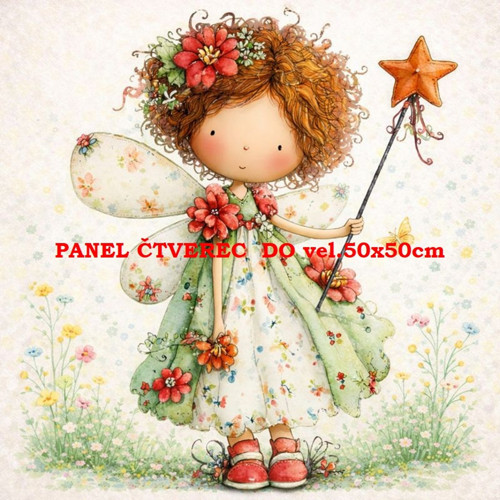 Bavlněný panel 25x25 cm - skladem