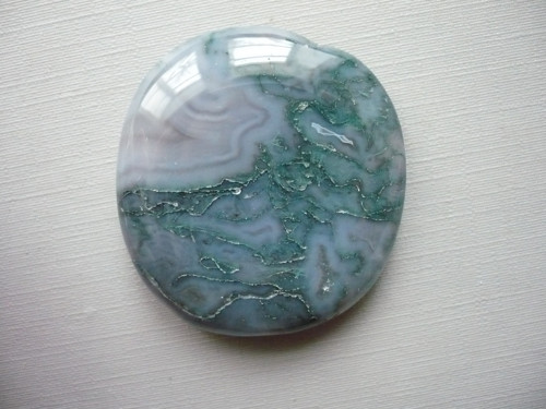 Placka - achát mechový 41 mm, č.981