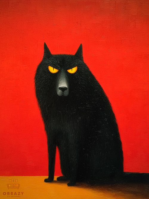 Hlídač, platno 45x60 cm.