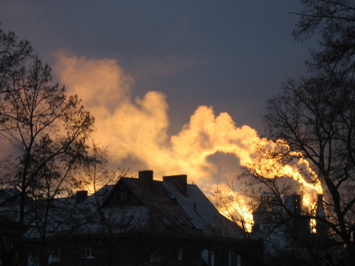 FOTO: Když jde slunce spát. Pohled z okna.18.2.26.