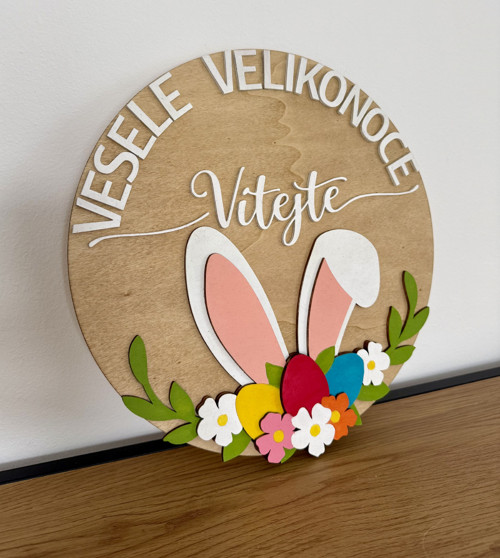 Velikonoční dekorace na dveře - Veselé Velikonoce