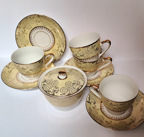 Na kávičku - porcelánová vintage sada