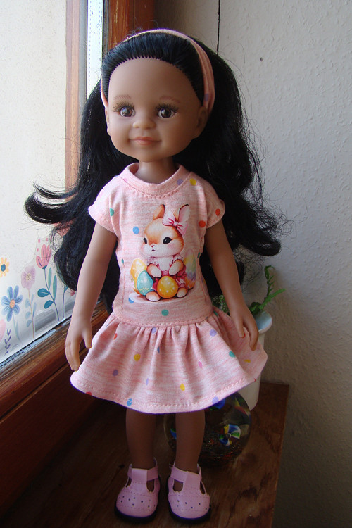 Paola Reina 32 cm - šatičky a čelenka