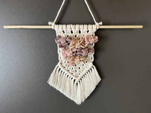 Macramé na zeď květy