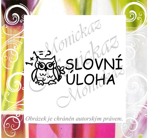 Slovní úloha sovička 2425. Razítko. — foto 1