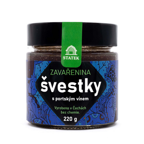 Švestková zavařenina s portským vínem 220 g