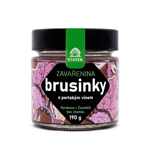 Brusinková zavařenina s portským vínem 190 g