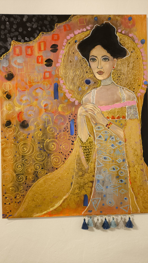 Zlatá paní 55×75 cm