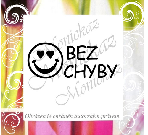 Bez chyby smajlík srdíčka 2427. Razítko.