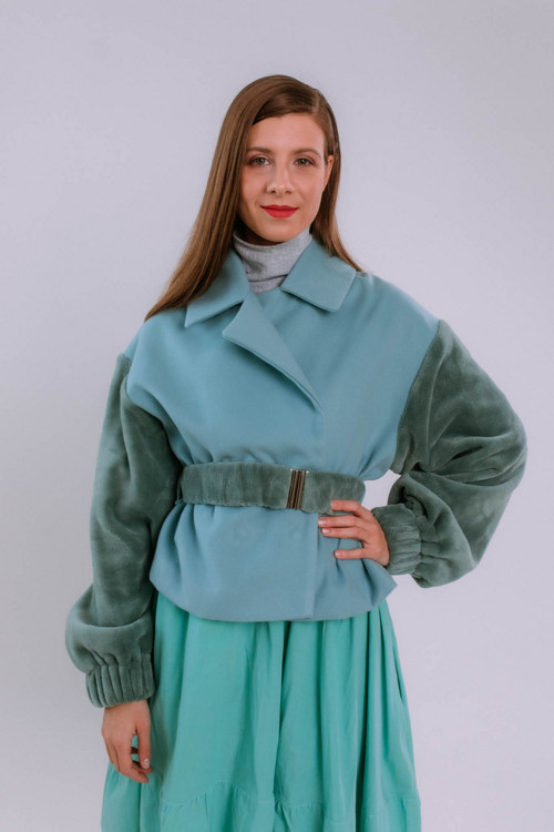 Miestny Krátky Oversized Kabát Teo (Mint)