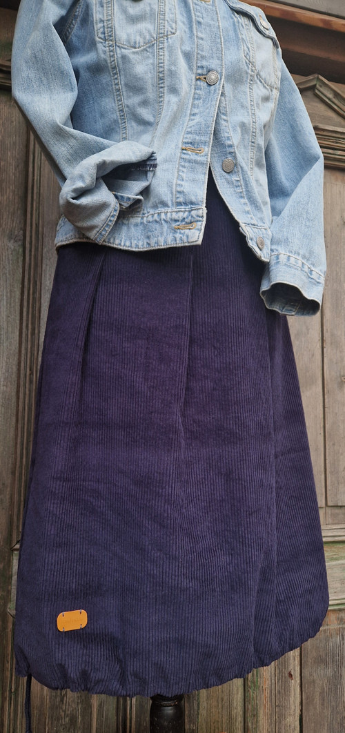 Vintage blue manžestr * midi