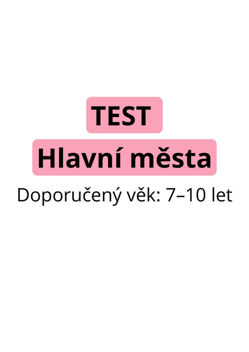 TEST - Hlavní města (PDF) — foto 1