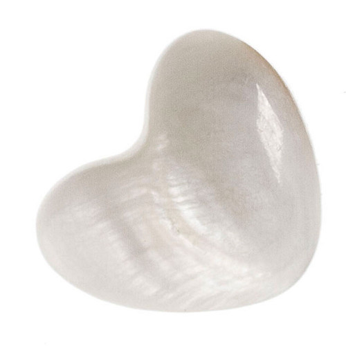 Perleťový kabošon srdce, 18 mm