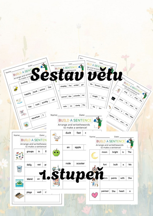 Sestav větu - angličtina 40 stran