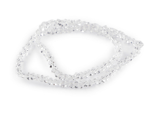 Skleněný triangl, 3mm, transparent, 130ks — foto 1