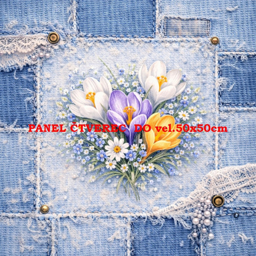 Bavlněný panel 10x10 cm — foto 1