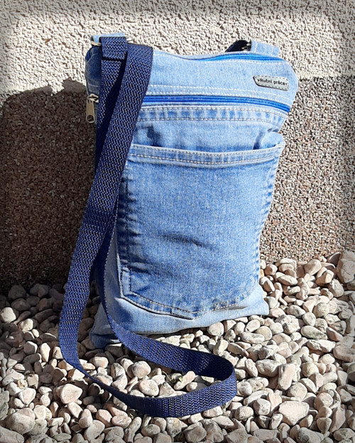 Džínová crossbody taška - modrá — foto 1