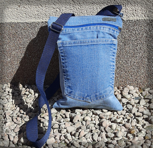 Džínová crossbody taška - modrá