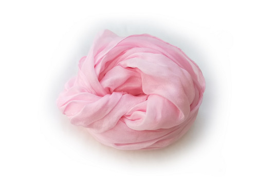 "cold rose" hedvábná šála, 150x40 cm — foto 1