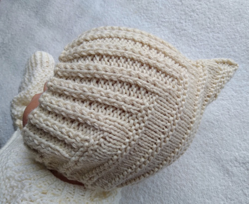 Elfí čepička, akryl, merino, kašmír, 1 - 4 měsíce