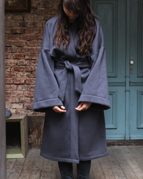Kimono kabátek antracit