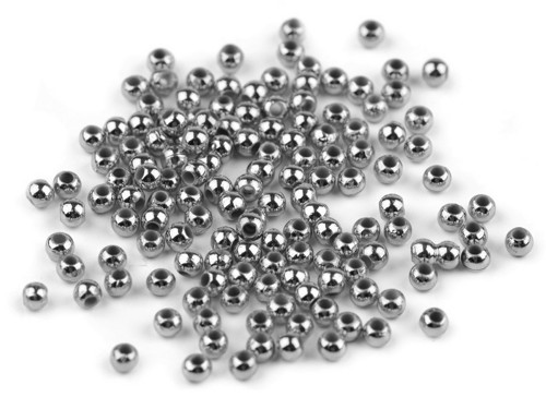 Korálek GLANCE metalic, platina, 4mm,10g