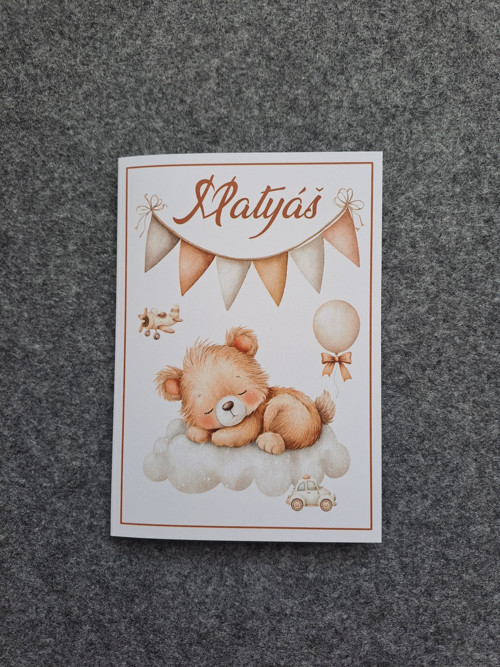 Darovací kartička otevírací k narození miminka