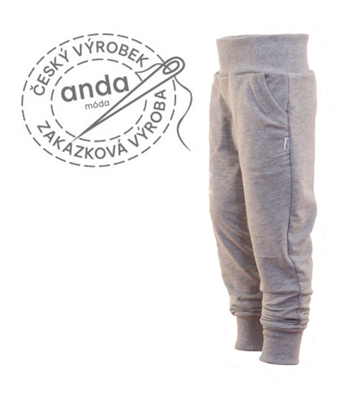 Dětské tepláky bez počesu 92 až 164 vel.