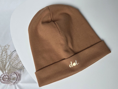 Dvouvrstvá čepice RIB - UNISEX Karamel