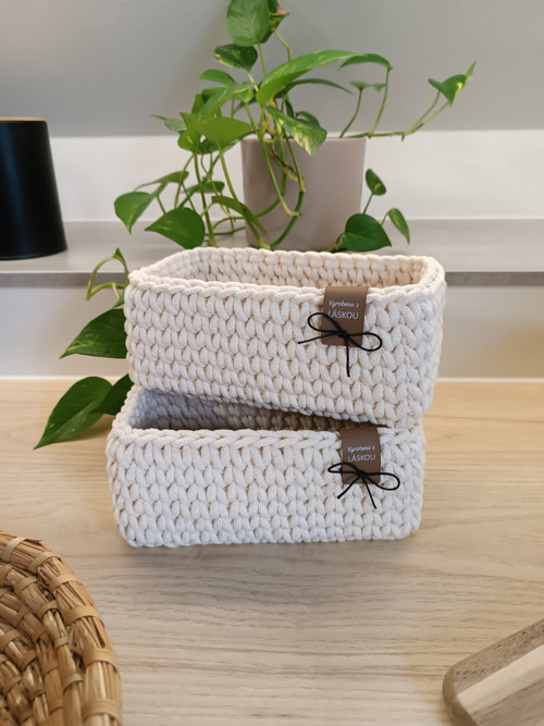 Set 2 košíků 22*13 cm