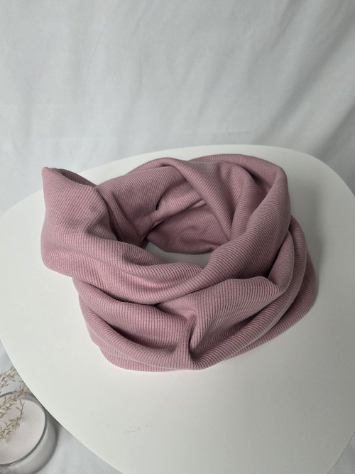 Nekonečná šála RIB - UNISEX Dusty pink