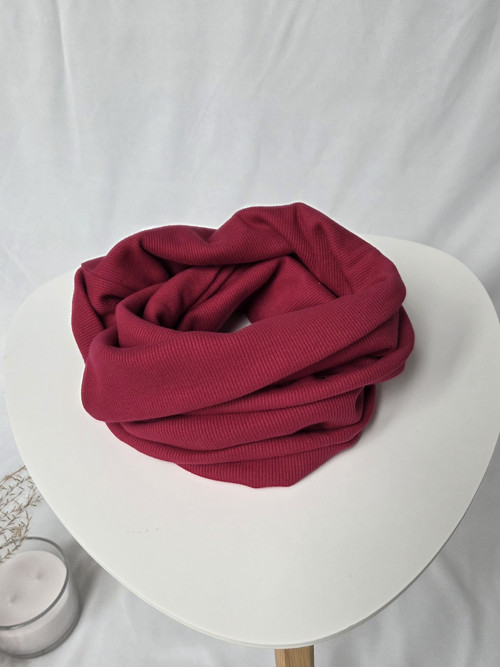 Nekonečná šála RIB - UNISEX Granátové jablko