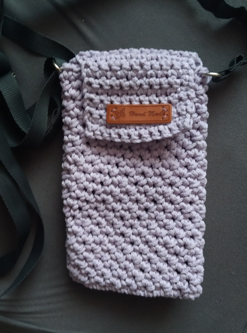 Háčkovaná kabelka, pouzdro na mobil