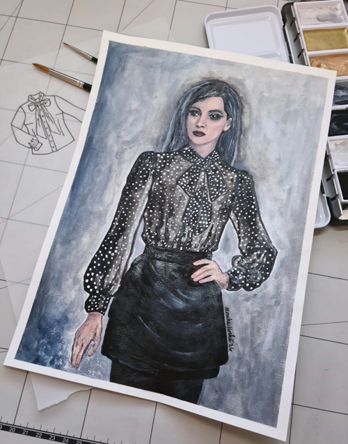 Originál módní ilustrace "BLACK&WHITE"