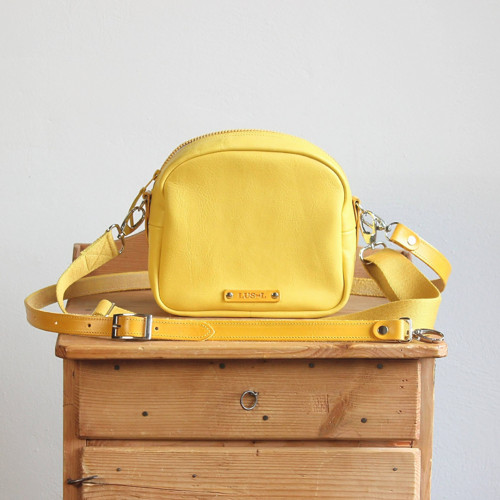 Kožená crossbody kabelka Yellow