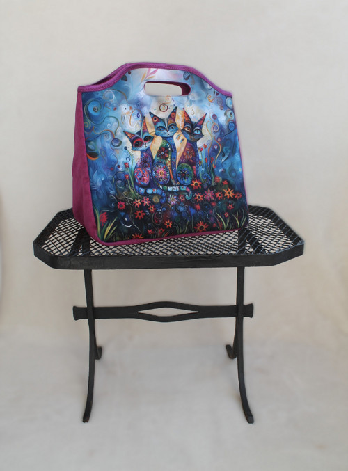 Termotaška s motivem malované kočky 29x29x13