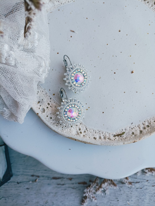 Mini earrings n.15 - vyšívané náušnice