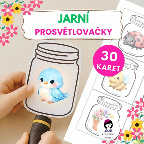 Jaro - prosvětlovací obrázky jarní, Velikonoce