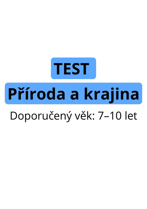 TEST - Příroda a krajina (PDF)