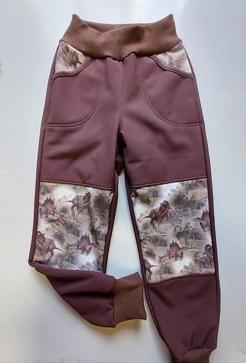 Kalhoty softshell, Dino a hnědá v.146