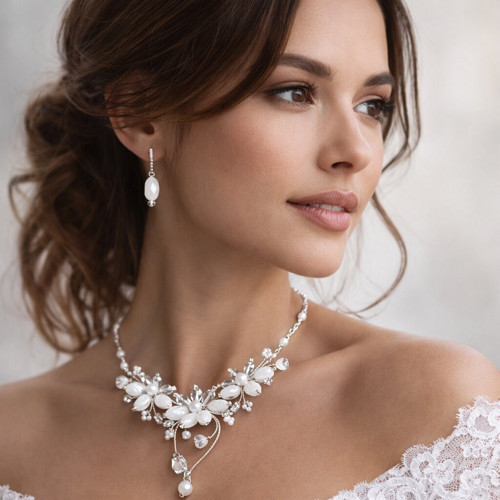 Luxusní svatební set s květinovým motivem-Handmade