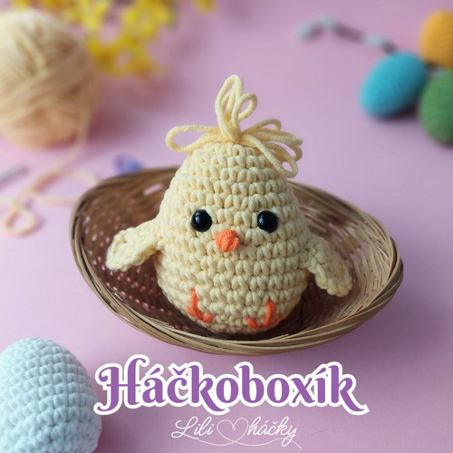 Háčkoboxík - Velikonoční vajíčkové kuřátko