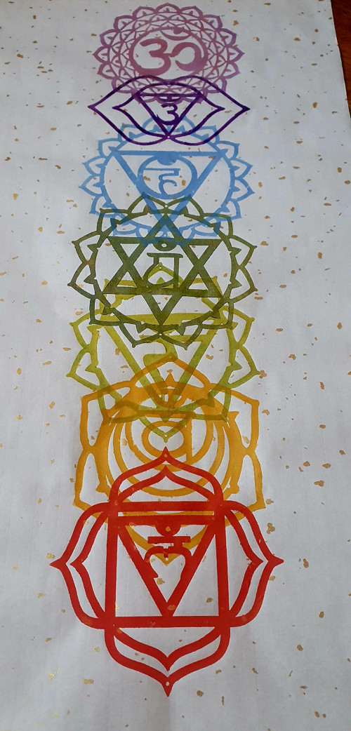 ČAKRY - svitek s originálním tiskem, 100x35 cm