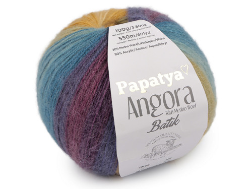 Pletací příze Papatya Angora Batik 100g