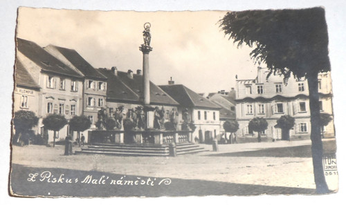 Čistá POHLEDNICE Malé náměstí, Písek • V. Jindra
